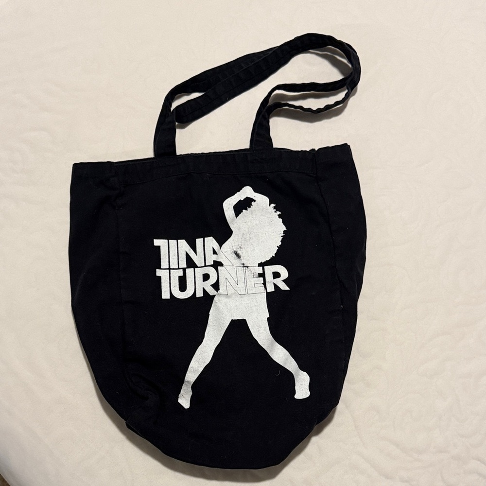 Tina Turner Black Graphic Tote Bag